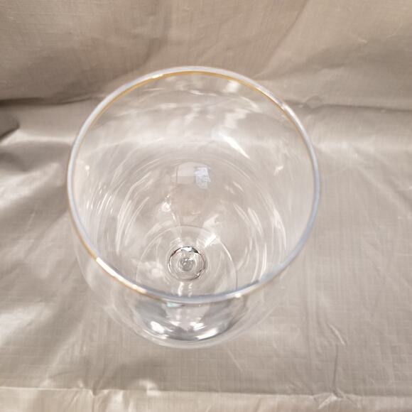 Tall wine glass with gold rim - Picture 3 of 4